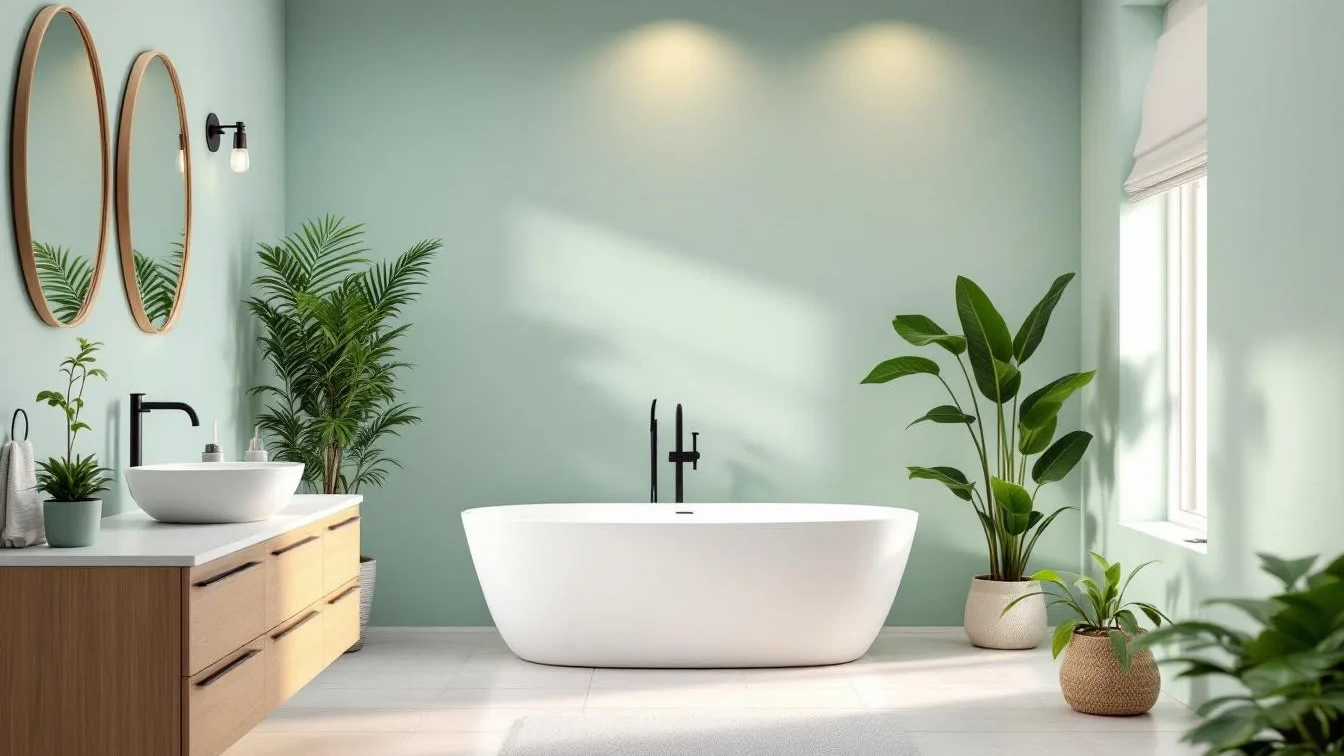 הצבע הזה לא רק יפה, אלא גם הופך את חדר האמבטיה למרגיע במיוחד