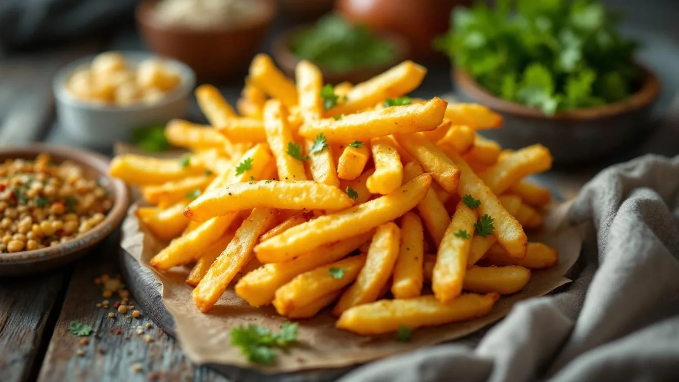 מה הטכניקה של שפים לצ'יפס פריך וזהוב