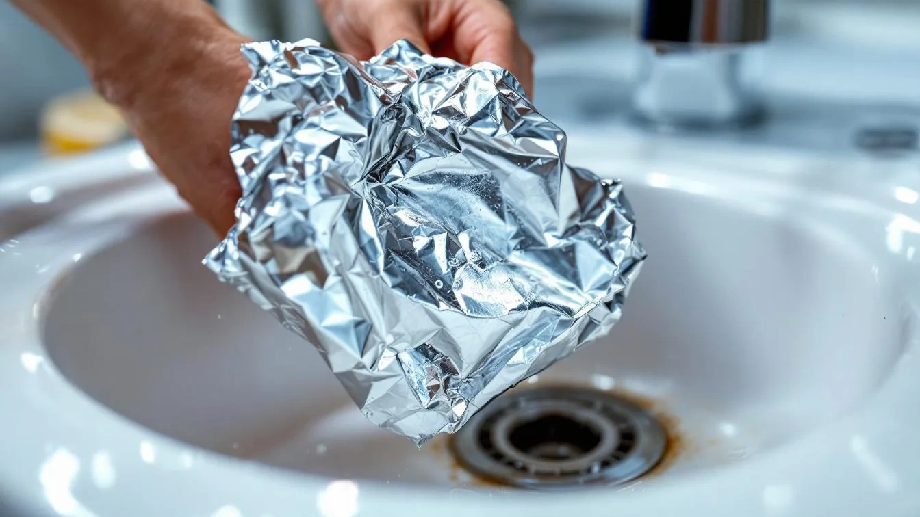 איך להסיר אבנית וכתמי מים קשים עם נייר אלומיניום