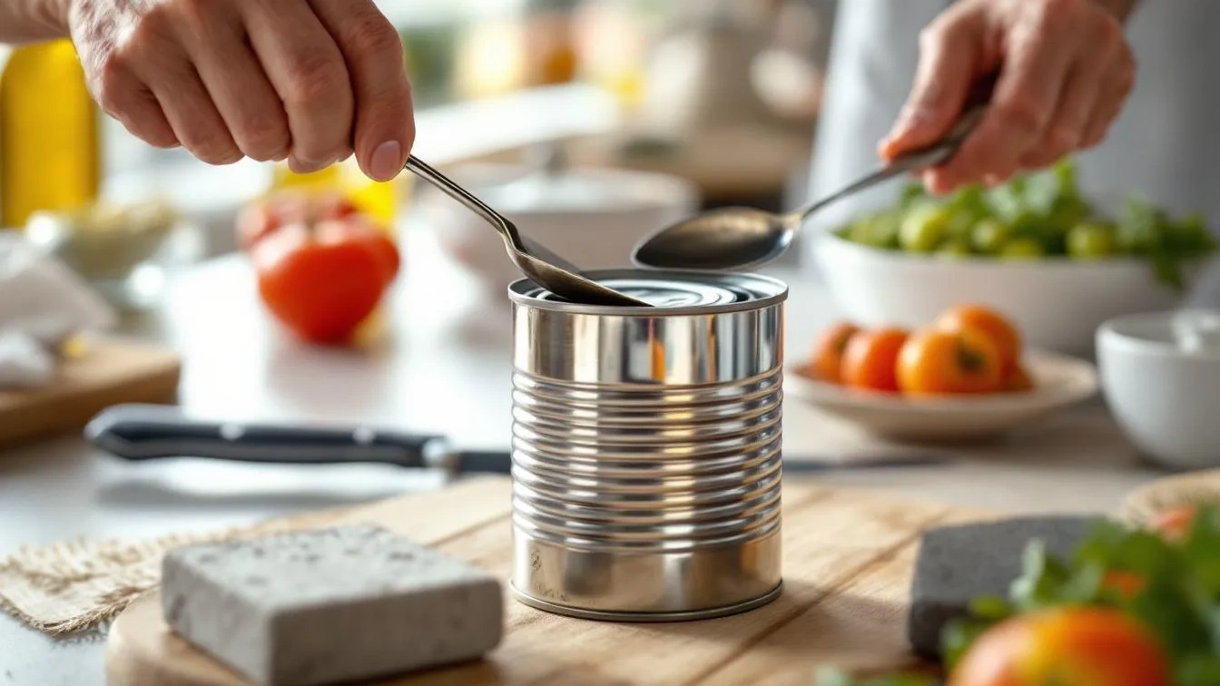 איך לפתוח קופסת שימורים בלי פותחן קופסאות כמו מקצוען