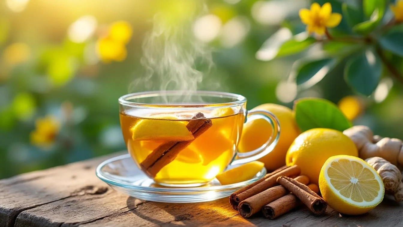 בלי דבש ובלי סוכר: חליטת לימון-קינמון-ג'ינג'ר שתחזק לכם את המערכת החיסונית