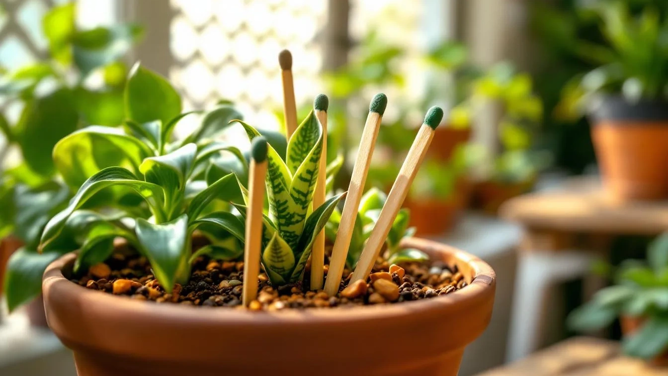 למה שתילת גפרורים בעציצים יכולה להציל את הצמחים שלך