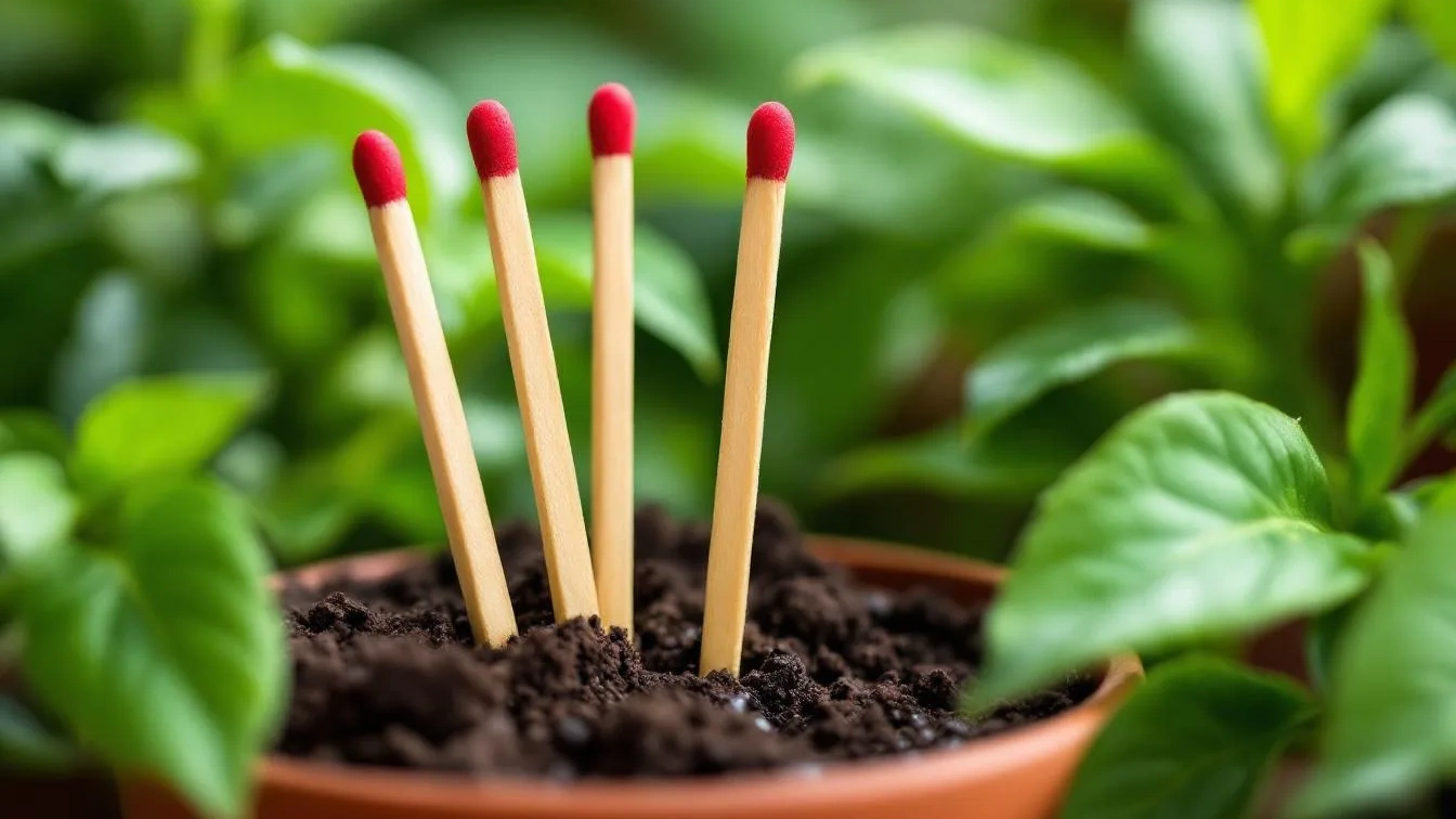 למה שתילת גפרורים בעציצים יכולה להציל את הצמחים שלך